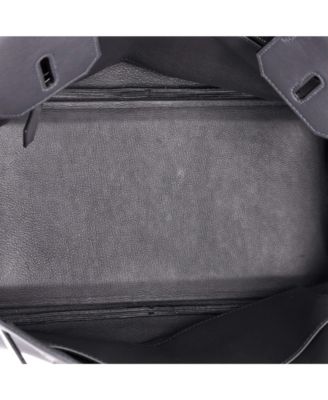 Birkin 30 Handbag Grey Swift with Palladium Hardware