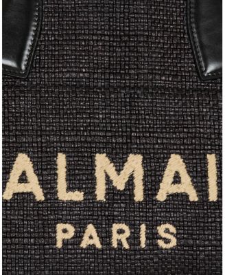  Track Tote Bag in Raffia and Calfskin