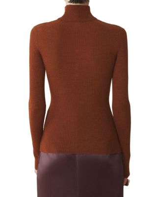  Merino Wool and Silk Turtleneck Sweater