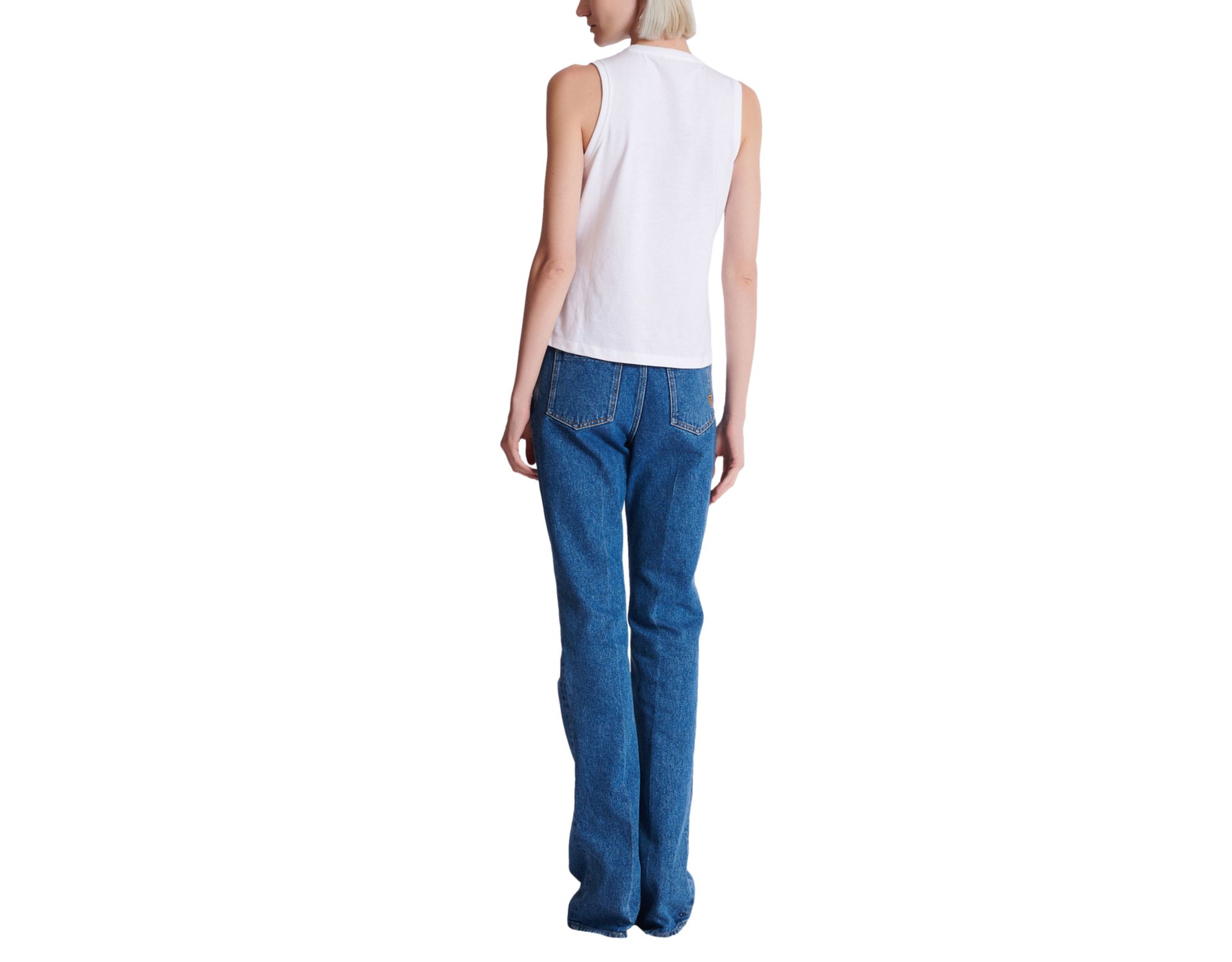 Relaxed Tank Top With Balmain Paris Brush Print — Image 9