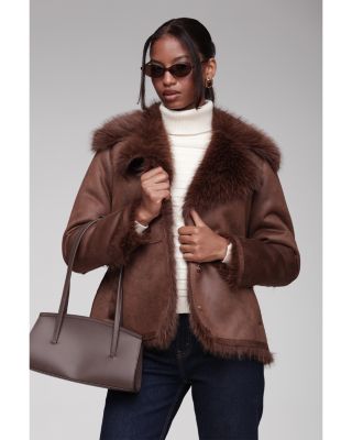 Faux Suede &amp; Shearling Jacket