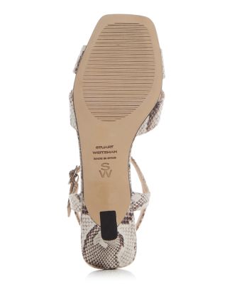 Women's Vinnie Snake Embossed Sandals