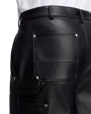 Faux Leather Carpenter Pants