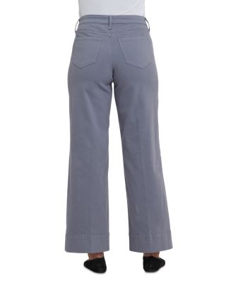 Petites Teresa Wide Leg Ankle Jeans in Shadow Blue