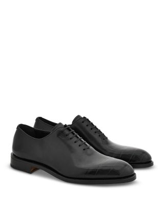Ferragamo Men's Angiolo Leather Plain Toe Oxfords
