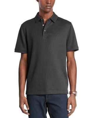 Textured Waffle Polo Shirt