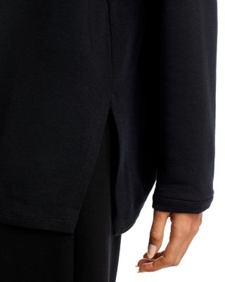 Cozy Brushed Terry Round Neck Long Boxy Top