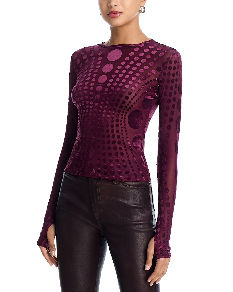 Afrm Kaylee Top In Burgundy