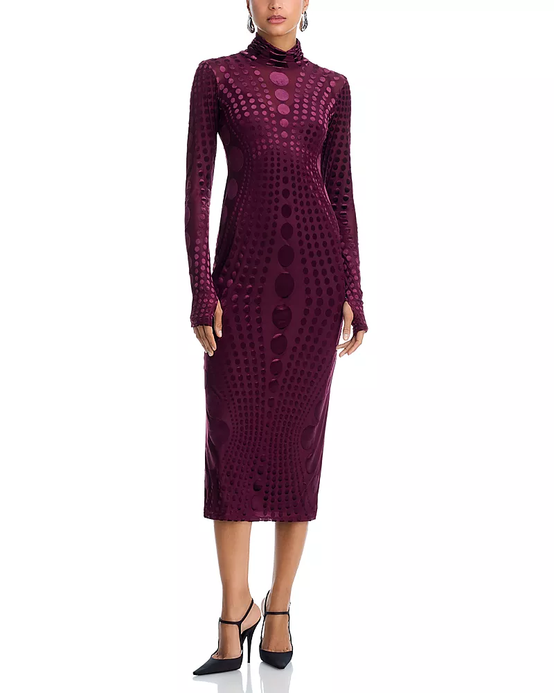 Afrm Shailene Burnout Dress