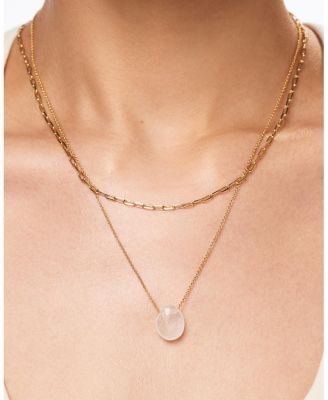  Mini Clear Quartz Pebble Necklace
