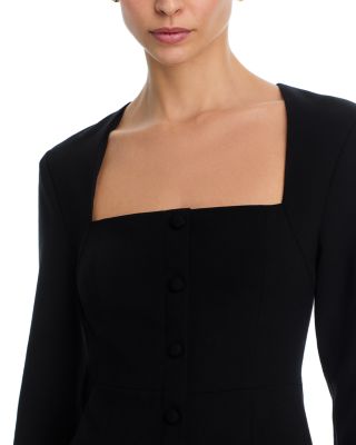 Whisper Square Neck Long Sleeve Mini Dress