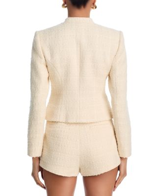 Structured Tweed Slim Fit Jacket