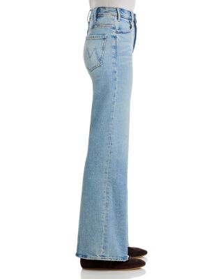 The Hustler Roller Sneak High Rise Wide Leg Jeans in I Confess