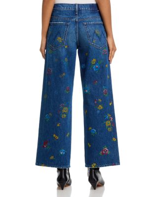 Lil Rerun Zip Sneak High Rise Wide Leg Jeans in Field of Flowers