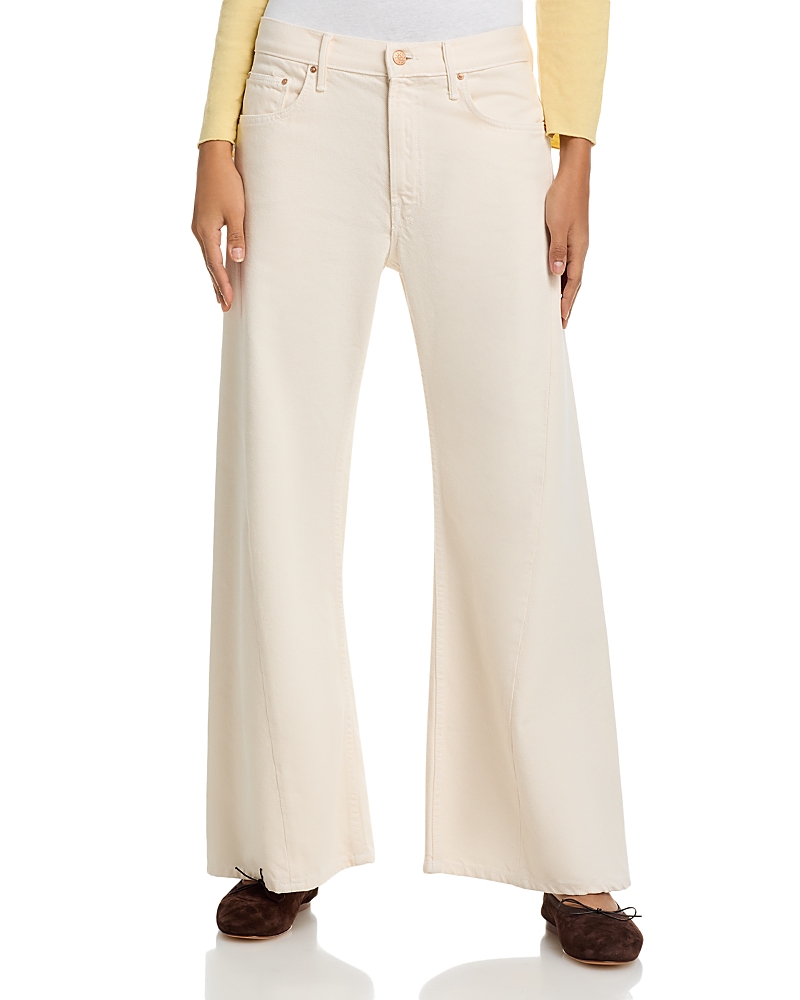 Mother Lil Lemon Twist Sneak High Rise Wide Jeans in Nat Natural