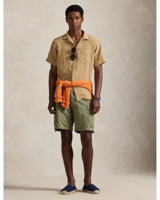 Classic Fit Slub Linen Camp Shirt