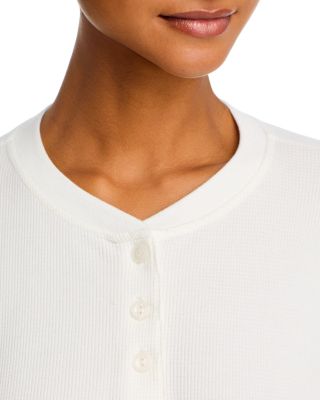Waffle Boxy Henley Top