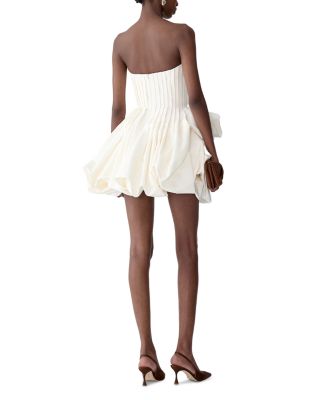 Pleated Draped Mini Dress