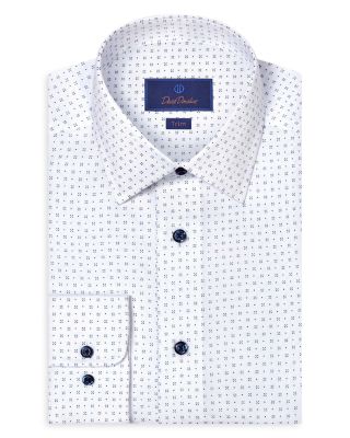 Trim Fit Neat Print Dress Shirt