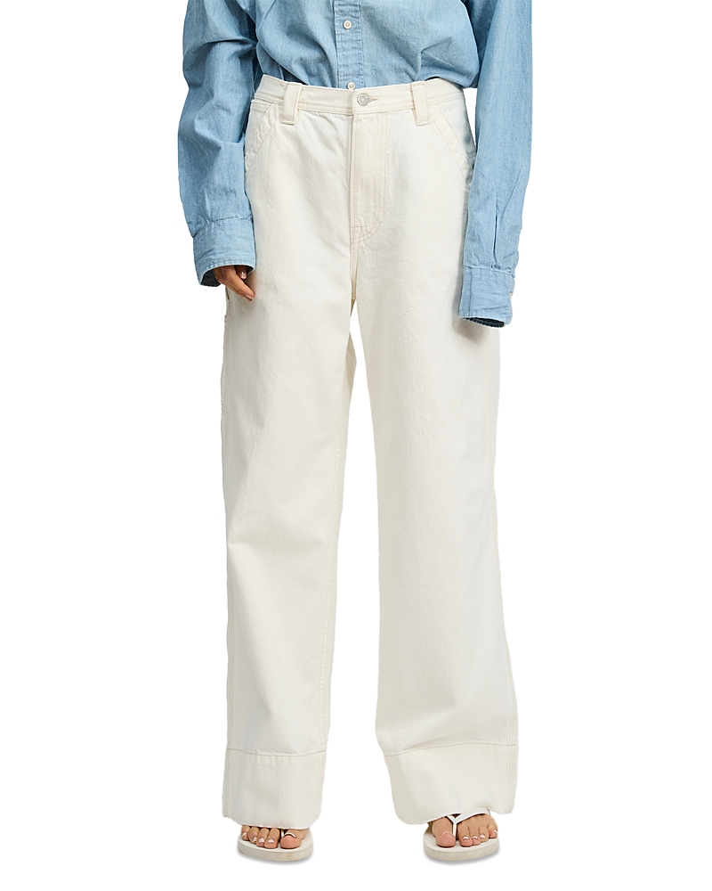 Denimist Payden Relaxed Carpenter Jeans in Vintage Cream White