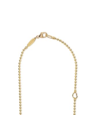 18K Yellow Gold Fizz Diamond Bezel Beaded Collar Necklace, 16-18"