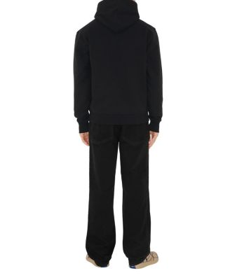 Check Label Cotton Hoodie