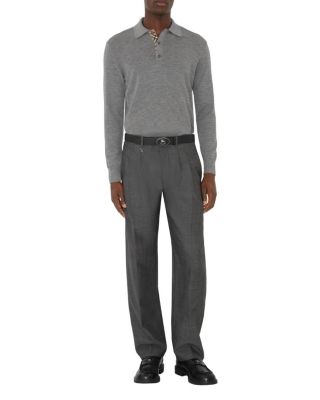 Long-sleeve Wool Polo Shirt