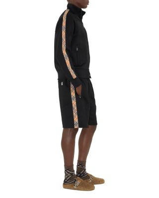  Check Trim Cotton Blend Shorts