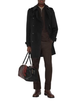 Mid-length Cashmere Trench Coat