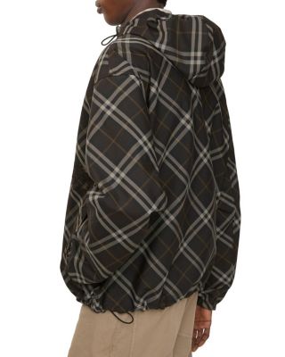 Reversible Check Hooded Jacket