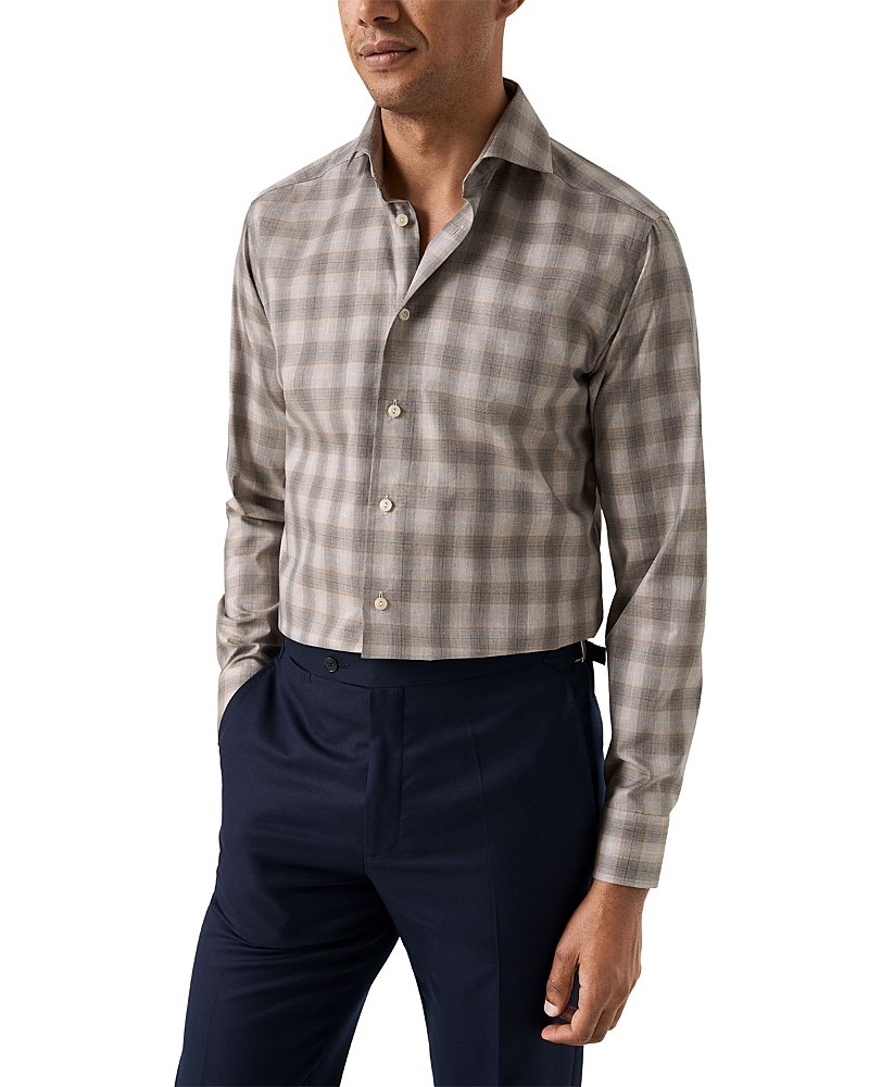 Eton Slim Fit Bold Check Twill Shirt