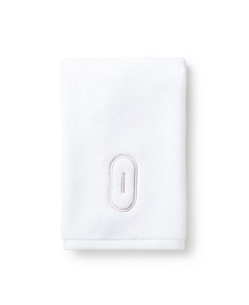 Domani Home Monogram Guest Towel, I In White