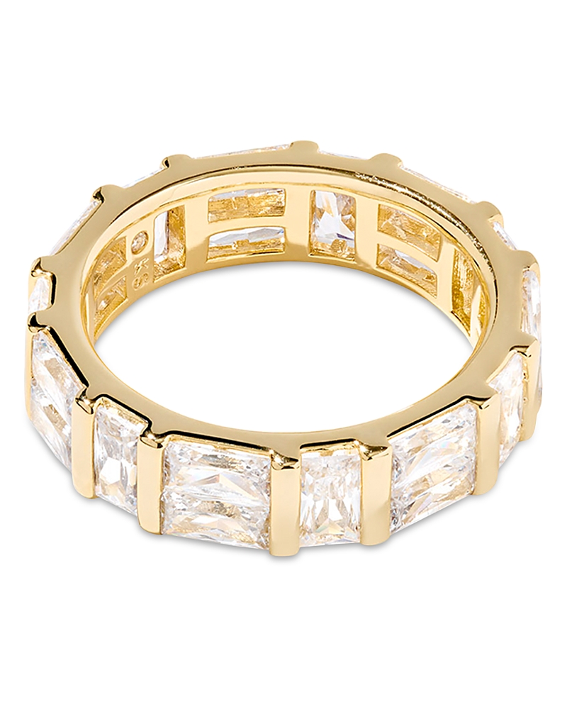 Kendra Scott Jamie Baguette Crystal Eternity Band Ring In Gold