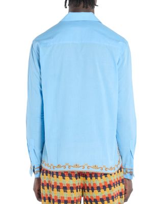 Hamilton Embroidered Button Front Camp Shirt