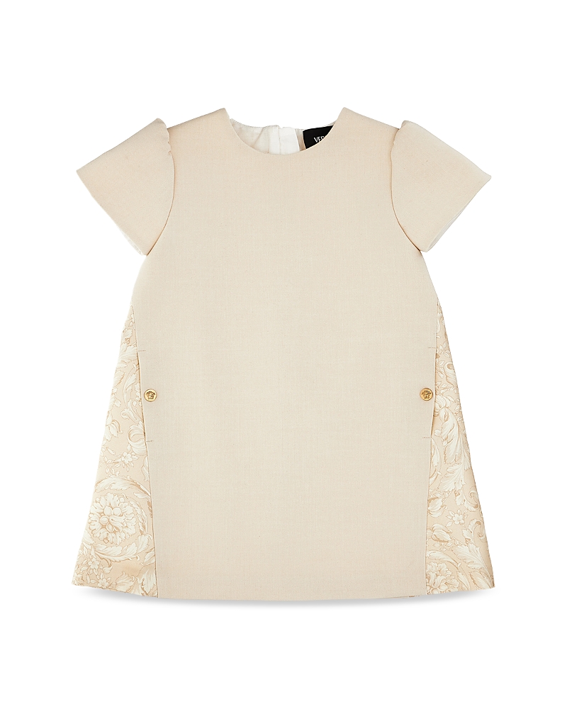 Versace Girls' Punto Milano Jersey & Twill Baroque Dress - Baby, Little Kid
