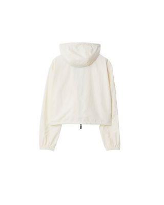  Cropped Nylon Hooded Jacket