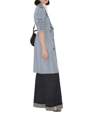 Long Silk Trench Coat