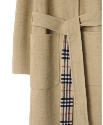 Reversible Wool Wrap Coat