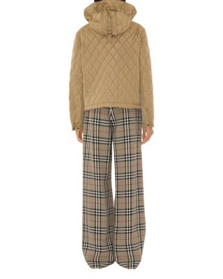 Cropped Quilted Nylon Hooded Jacket