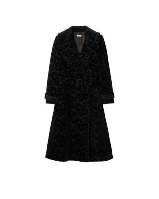 Vine Silk Blend Velvet Tailored Coat