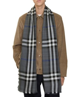  Reversible Check Wool Silk Scarf