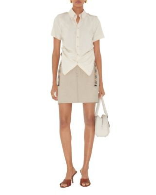 Slim Fit Striped Silk Shirt