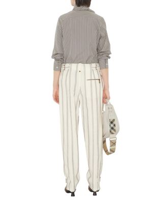 Striped Cotton Scarf Shirt