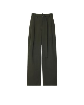 Gabardine Belted Trousers