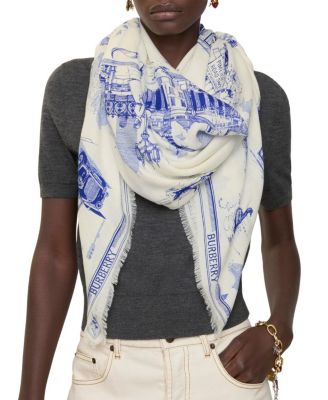  London Landmarks Wool Silk Scarf