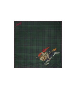  Crystal EKD Check Silk Scarf