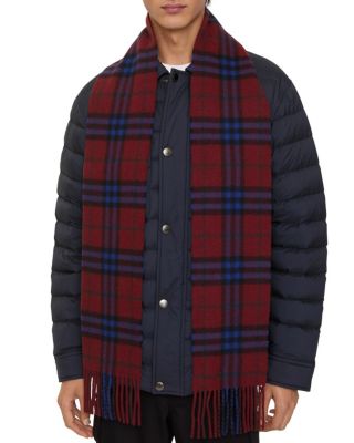 Narrow Check Cashmere Scarf