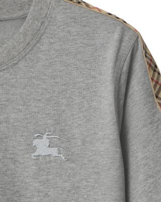 Check Trim Cotton T-shirt