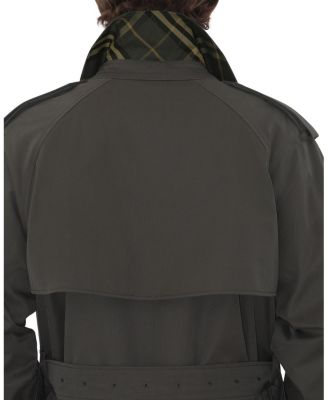 Long Gabardine Trench Coat