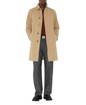 Mid-length Bonded Gabardine Car Coat